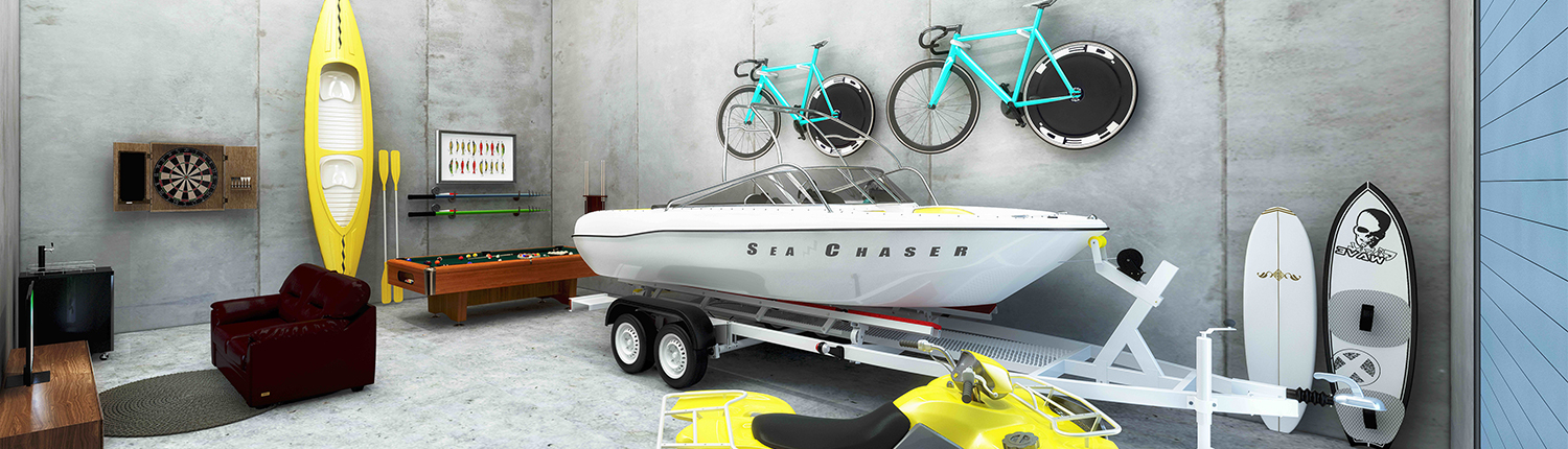 Man Cave Storage For Boats, Cars and Adventure Gear - ManSheds